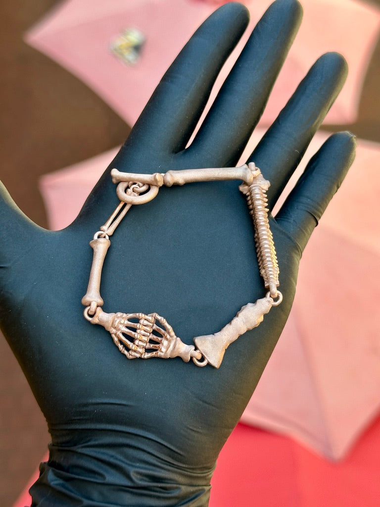 Skeleton Bones Bracelet in solid 10K-24K gold