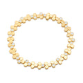 Gold Plated 925 Sterling Silver Honeycomb Hex Link 7mm Bracelet - TGB00009GP