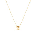 Gold Plated 925 Sterling Silver 9.6mm x 7.5mm Heart Adjustable Necklace - TGN00001GP