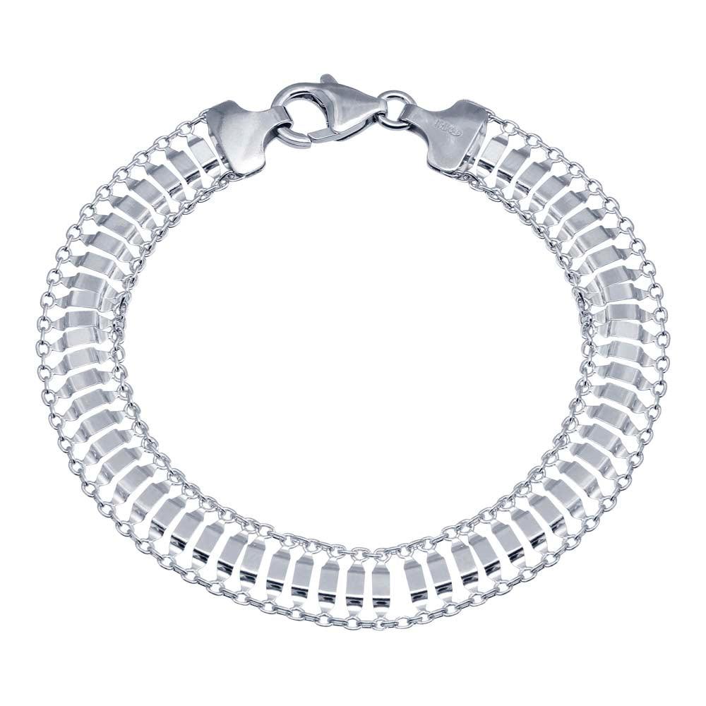925 Sterling Silver Delicate Flexible Bracelet - VGB20