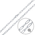 925 Sterling Silver Diamond Cut Paperclip Link Chain 3.2mm - VGC30 SP