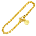 3MM Solid Anchor Link Bracelet in solid 10K-24K gold