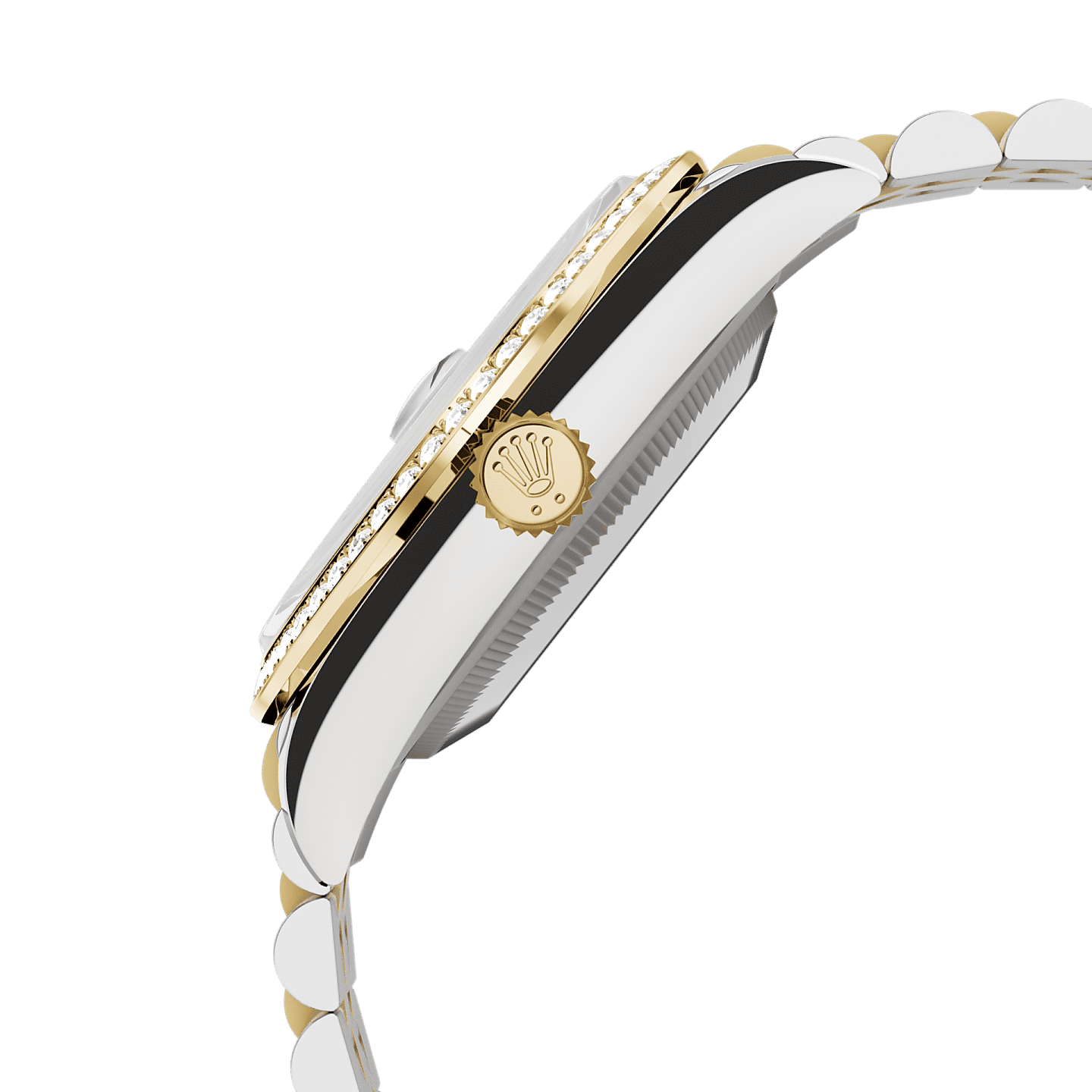 Rolex Two-Tone (YG/SS) Datejust - 36mm - White mother-of-pearl Diamond Dial - Jubilee