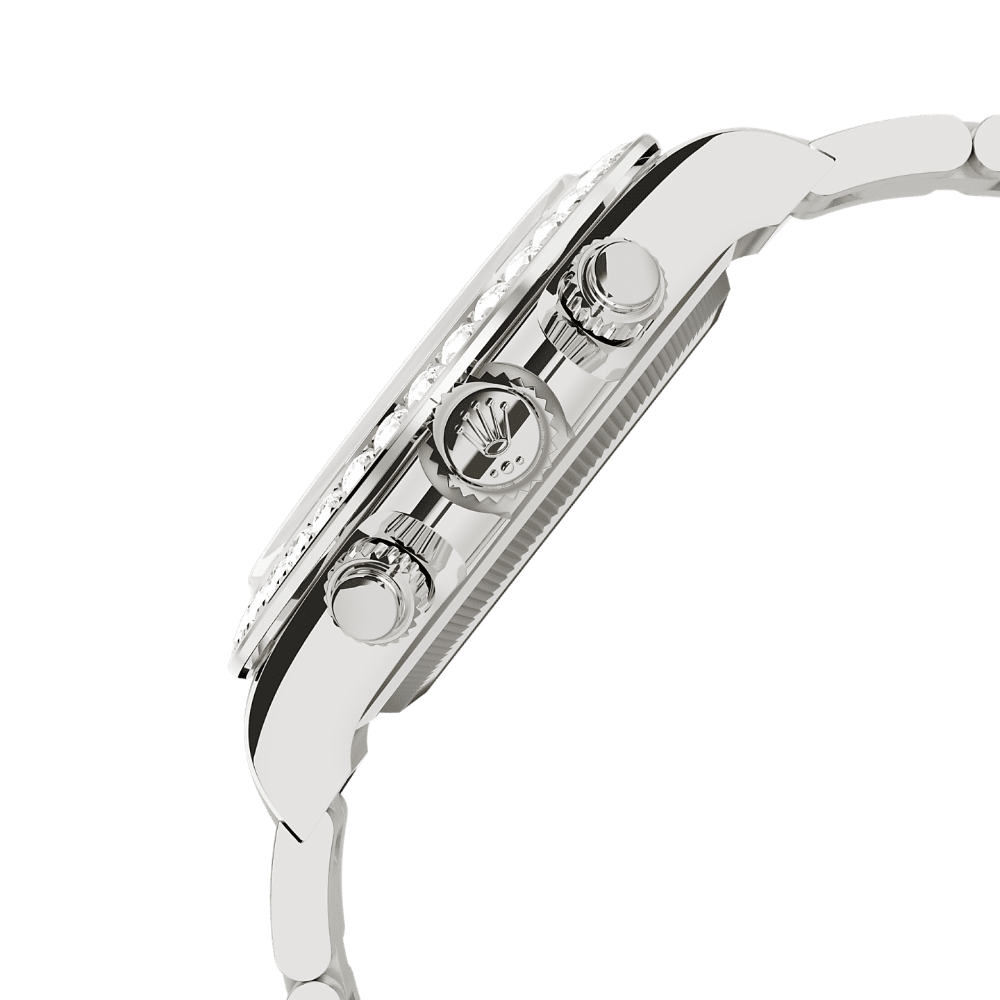 Rolex White Gold Daytona - 40mm - Black and white mother-of-pearl Diamond Dial