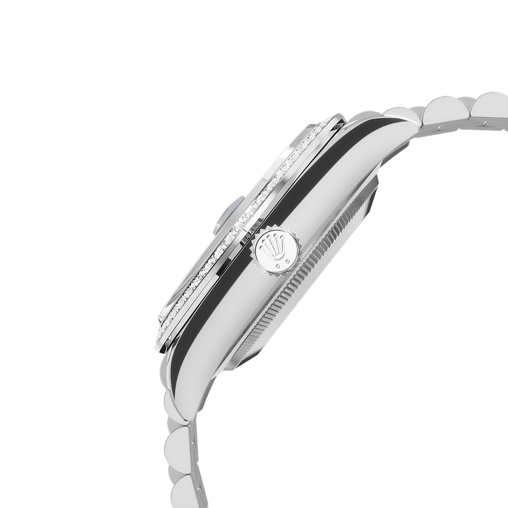 Rolex White Gold Day-Date - 36mm - Blue ombré Diamond Dial - President