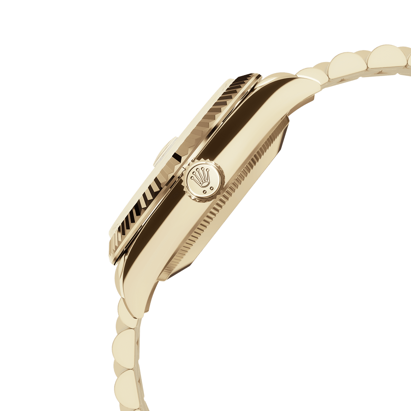 Rolex Yellow Gold Datejust - 31mm - White mother-of-pearl Diamond Dial - President