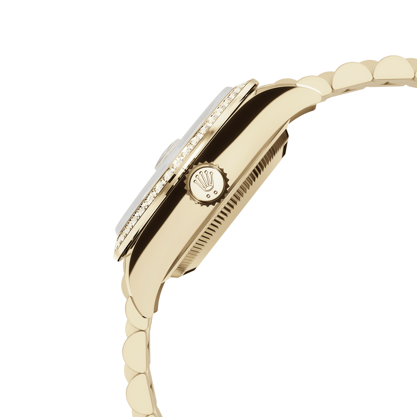 Rolex Yellow Gold Datejust - 28mm - Champagne-colour Diamond Dial - President