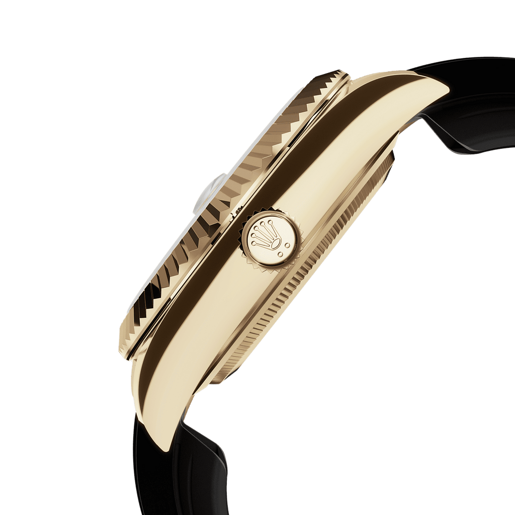 Rolex Yellow Gold Sky-Dweller - 42mm - Bright black - Oysterflex