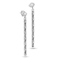 Rhodium Plated 925 Sterling Silver DC Dangling Earrings - ARE00036RH