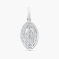 Rhodium Plated 925 Sterling Silver Our Lady of Grace Regina Sine Labe Originali Concepta Medium - ARP00049