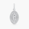 925 Sterling Silver Anti-Tarnish Engravable Guadalupe 15mm x 25mm Pendant - ARP00055