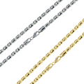 925 Sterling Silver Barrel Crystal Chain