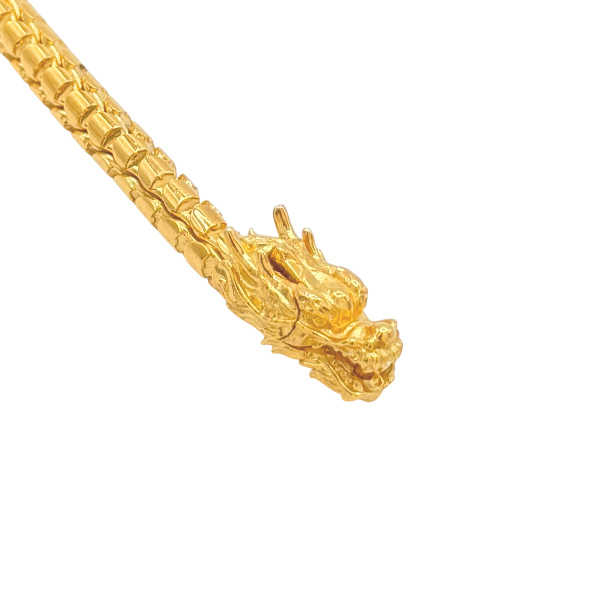 5MM Solid Dragon Biting Tail Scale Bracelet — detail 2