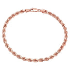 4MM Solid Diamond-Cut Rope Bracelet — detail 3