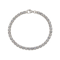 925 Sterling Silver 4mm Tennis Square Clear CZ Bracelet - BSB0015
