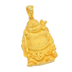 Solid gold Buddha Pendant, front view