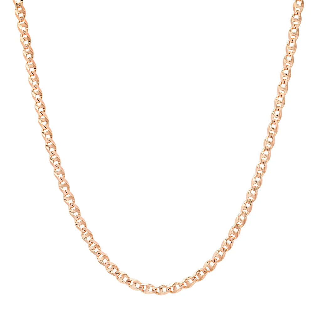3MM Solid Diamond-Cut Mariner Chain