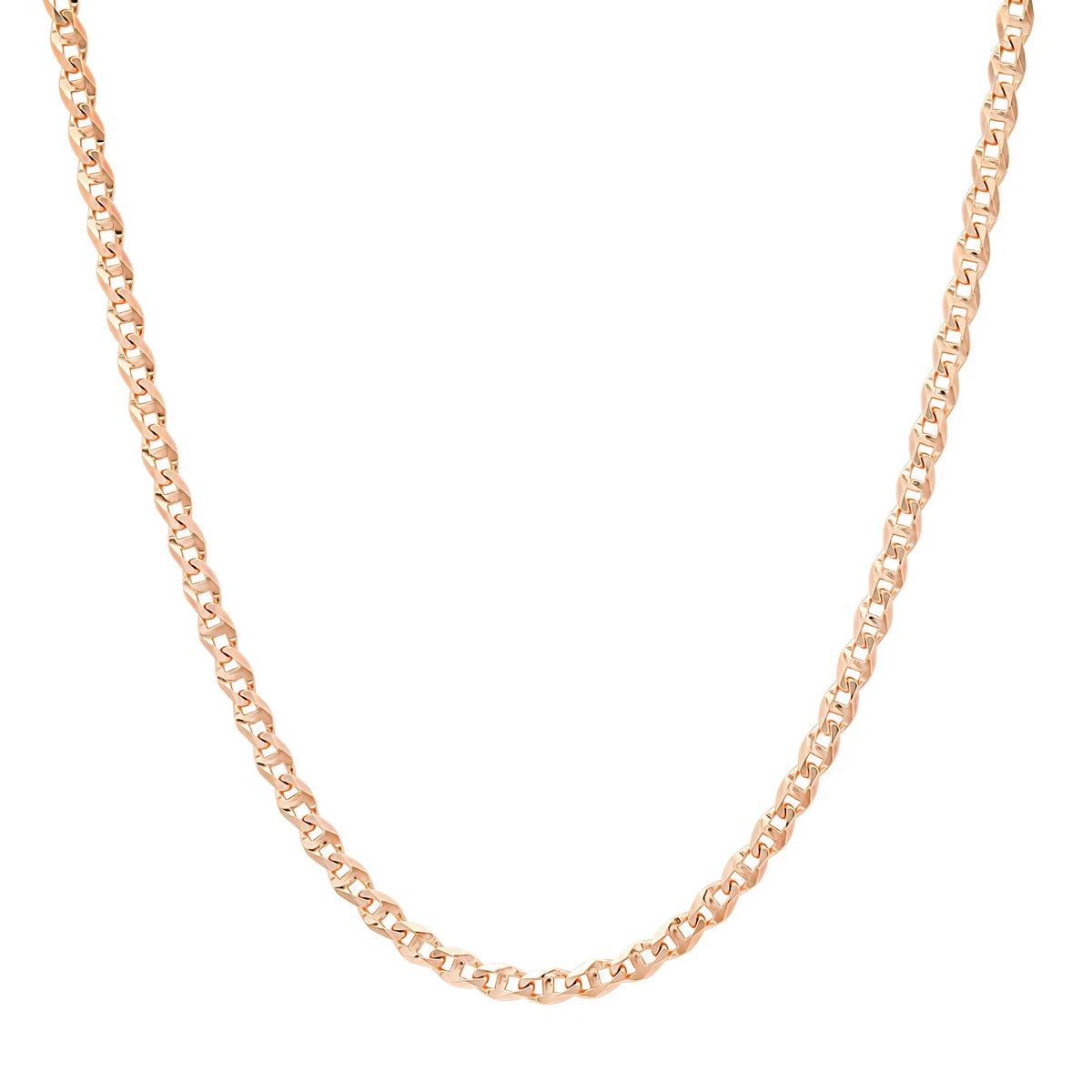 3MM Solid Diamond-Cut Mariner Chain