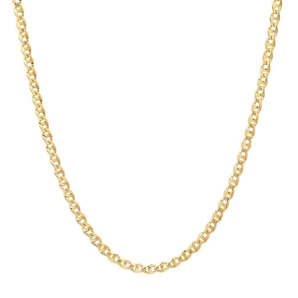3MM Solid Diamond-Cut Mariner Chain