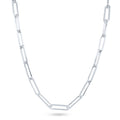925 Sterling Silver Diamond Cut Paperclip 150 Link 5.4mm Bracelet or Chain - CH28