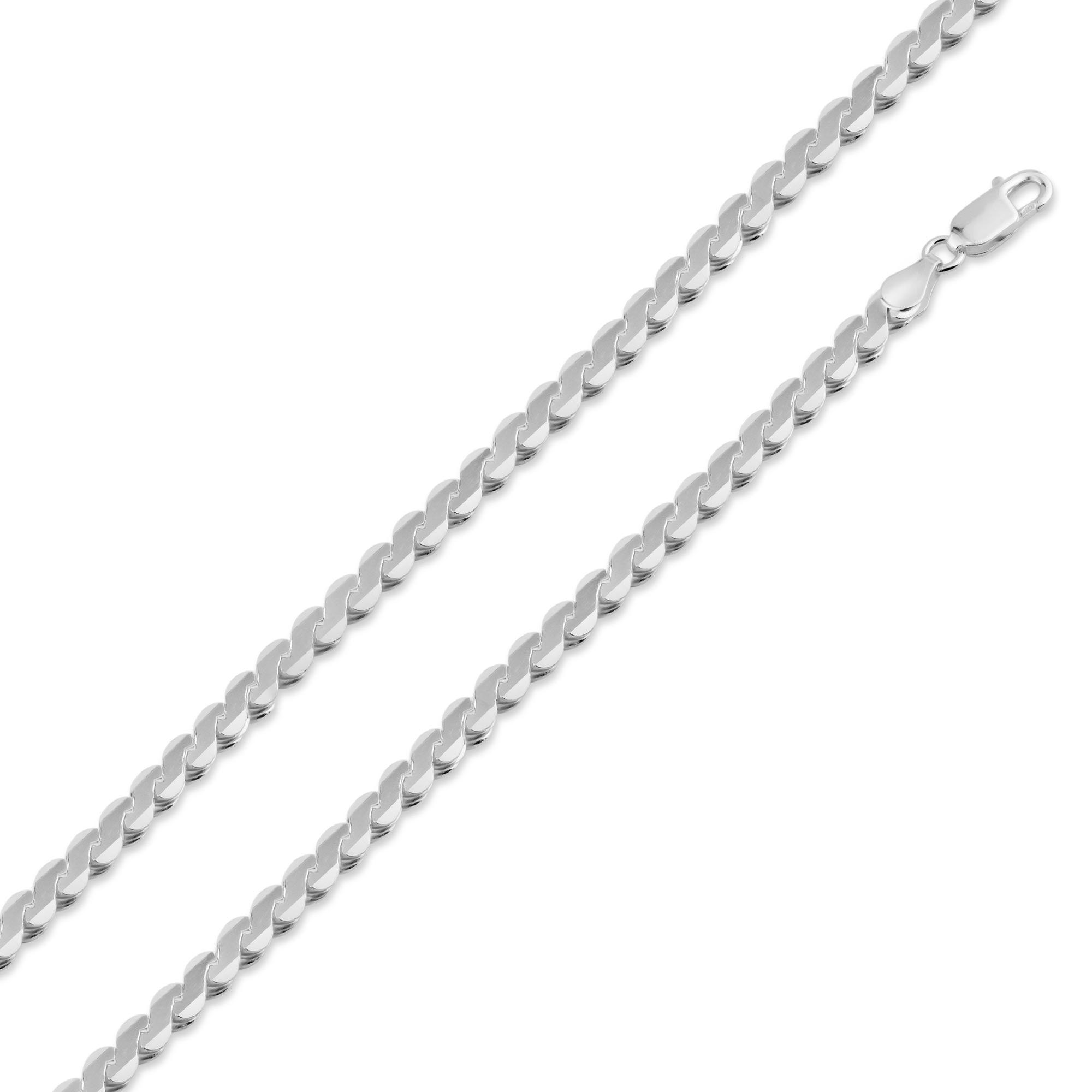 925 Sterling Silver Flat Rope / S Chain 5.1mm - CH753