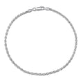925 Sterling Silver Diamond Cut High Polished Rope 050 Anklets 2.5mm - CHA525