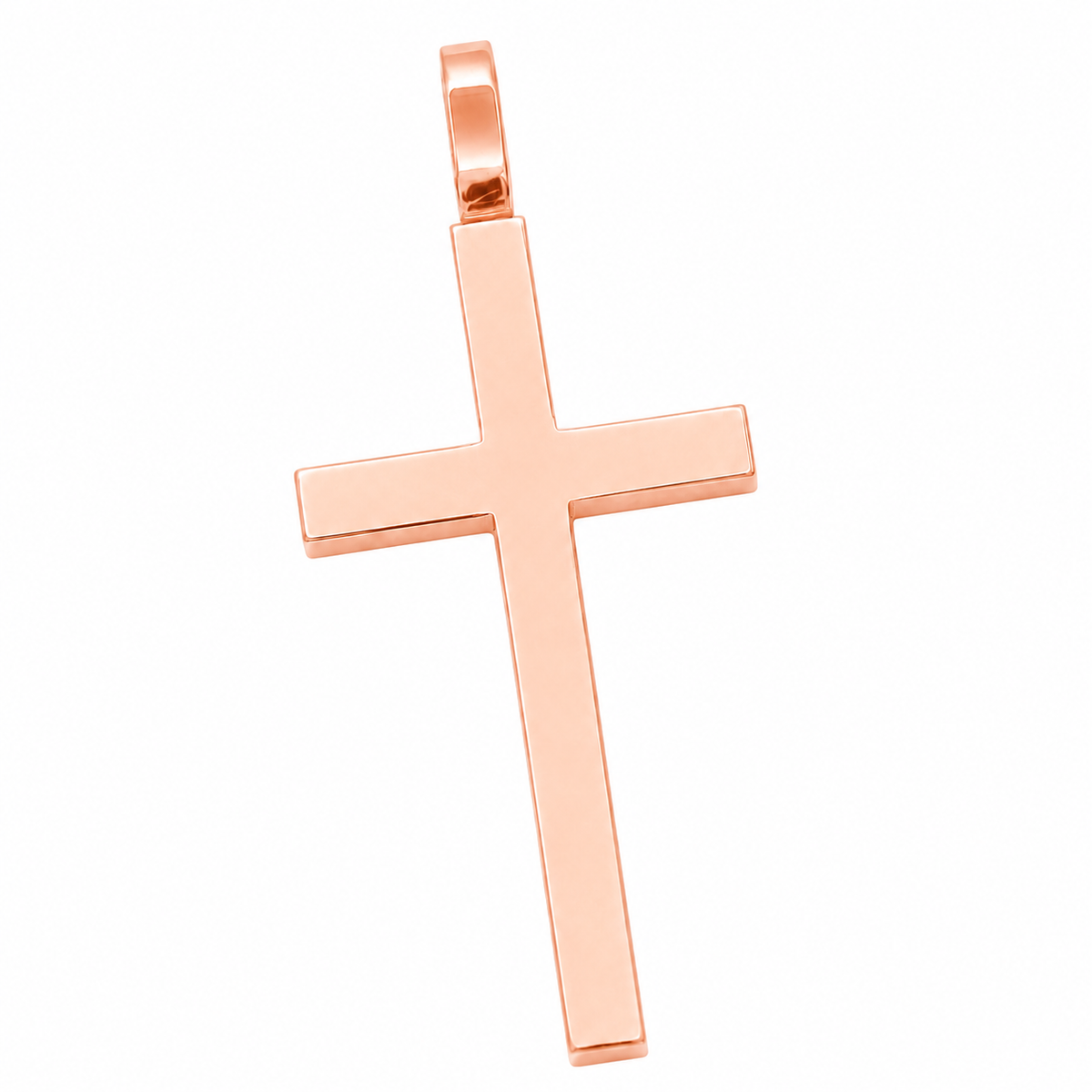 Cross gold pendant in rose gold