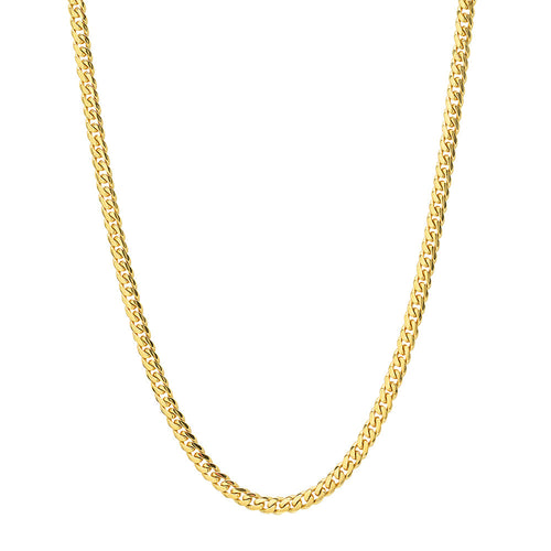 3.2MM Solid Miami Cuban Link Chain in yellow gold