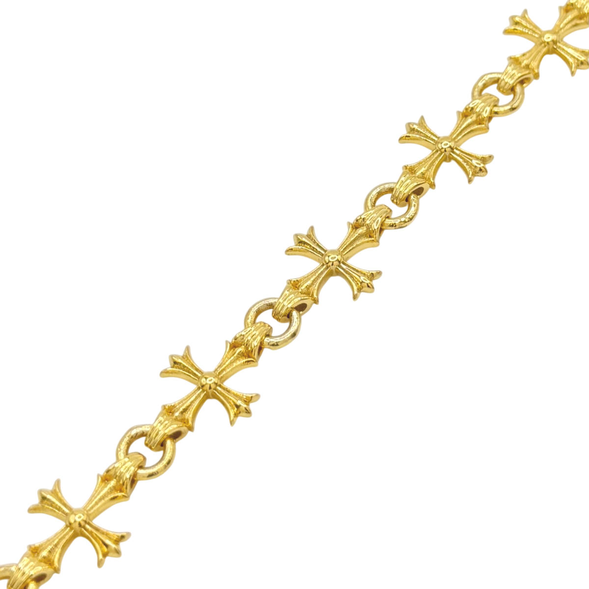 10MM Solid Gothic Style Cross Bracelet — detail 4