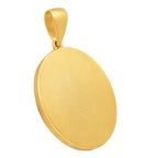 Holy Family Oval gold pendant, reverse side