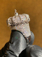 King's Crown Ring, open arch construction rising to a raised orb, approximately 600 diamonds