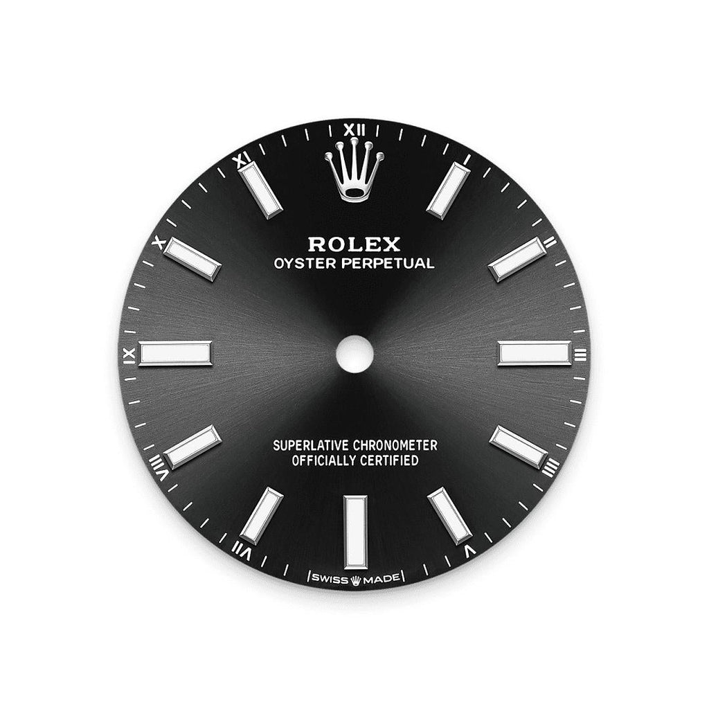Rolex Stainless Steel Oyster Perpetual - 34mm - Bright black