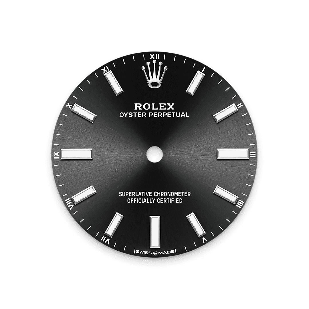 Rolex Stainless Steel Oyster Perpetual - 34mm - Bright black