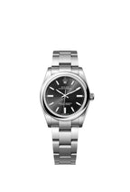 Rolex Stainless Steel Oyster Perpetual - 34mm - Bright black