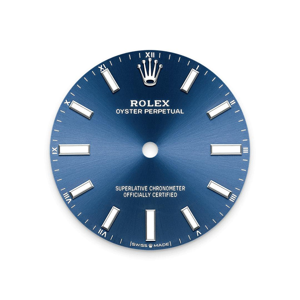 Rolex Stainless Steel Oyster Perpetual - 34mm - Bright blue