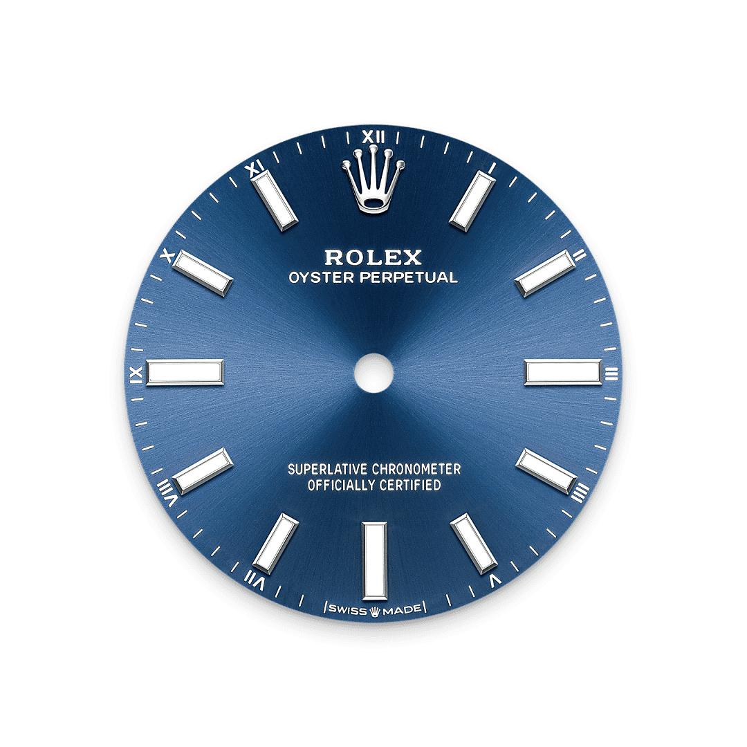 Rolex Stainless Steel Oyster Perpetual - 34mm - Bright blue
