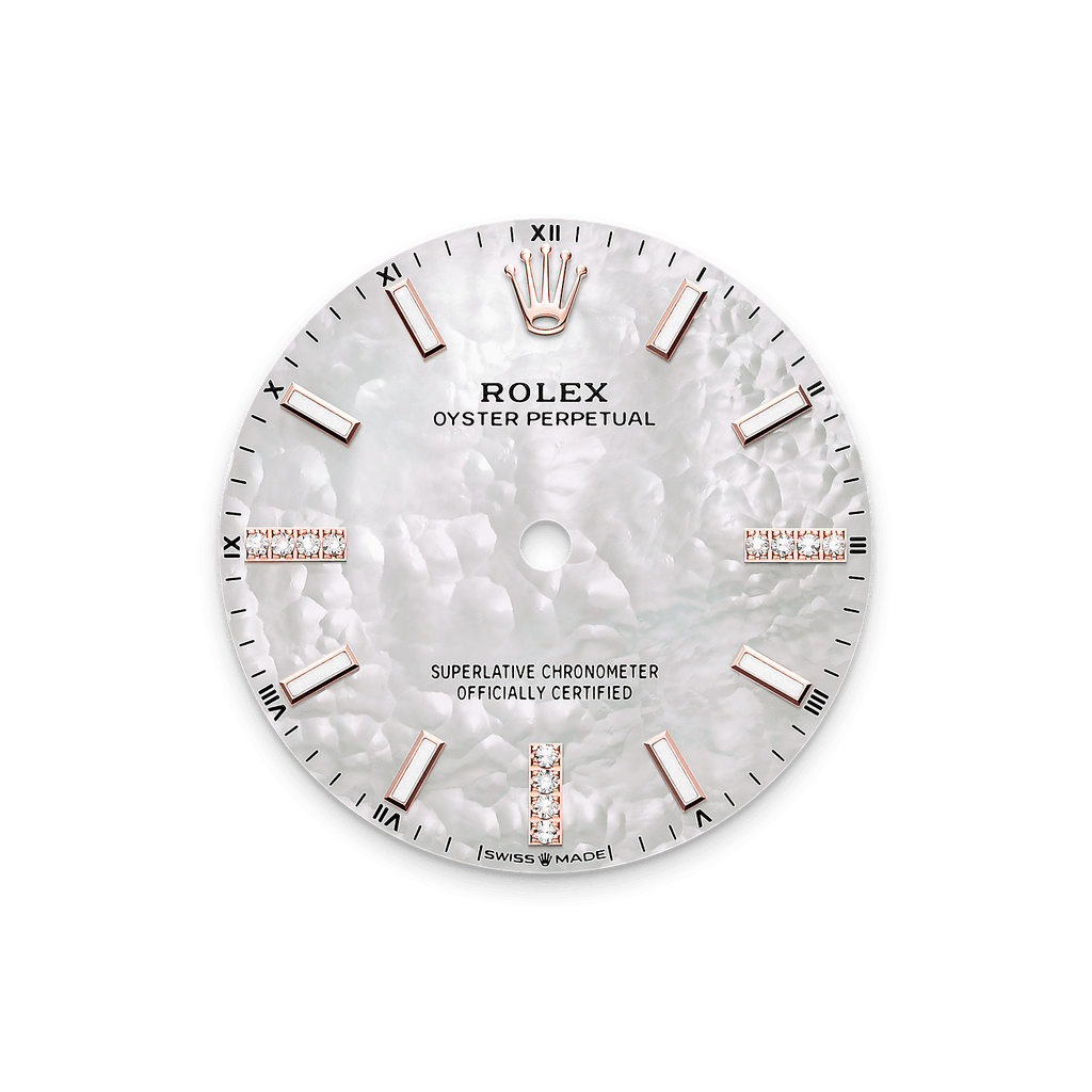 Oyster Perpetual mother-of-pearl diamond dial