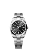 Rolex Stainless Steel Oyster Perpetual - 41mm - Bright black