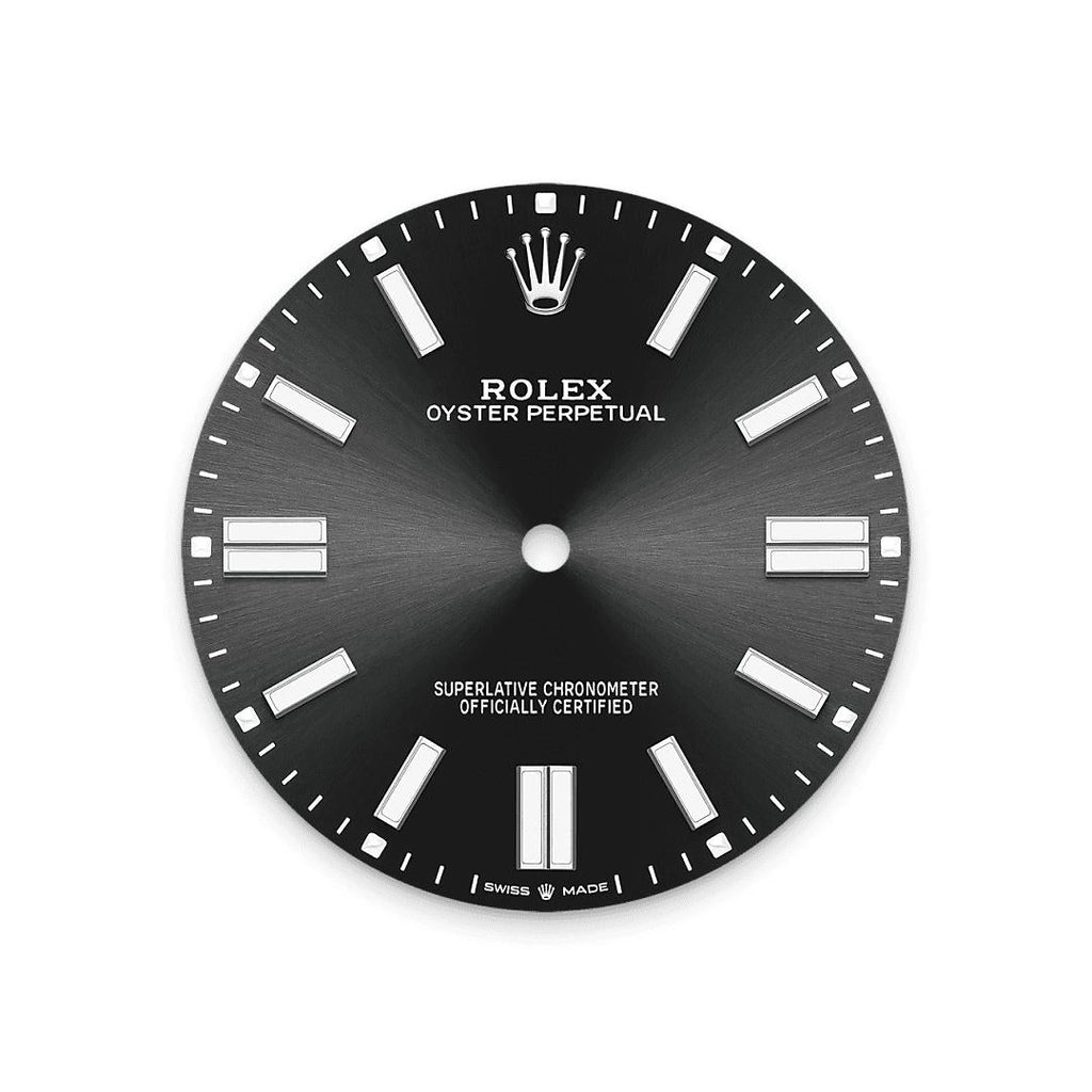 Rolex Stainless Steel Oyster Perpetual - 41mm - Bright black