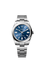 Rolex Stainless Steel Oyster Perpetual - 41mm - Bright blue
