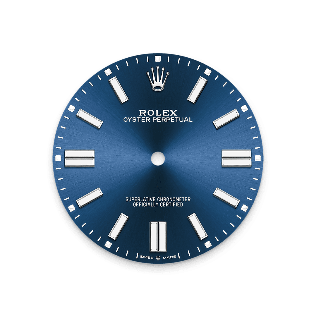Rolex Stainless Steel Oyster Perpetual - 41mm - Bright blue