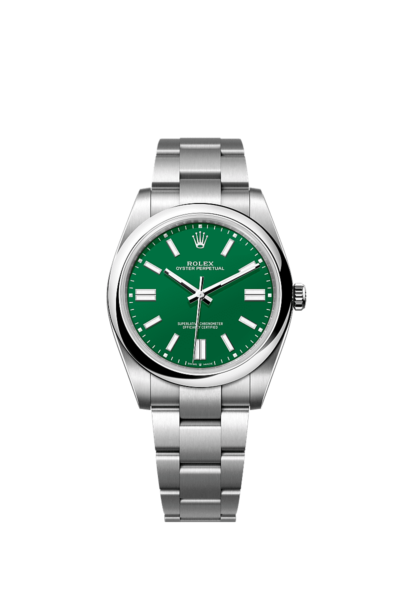 Rolex Stainless Steel Oyster Perpetual - 41mm - Green