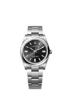 Rolex Stainless Steel Oyster Perpetual - 36mm - Bright black
