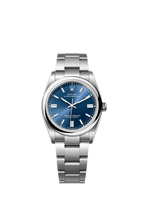 Rolex Stainless Steel Oyster Perpetual - 36mm - Bright blue