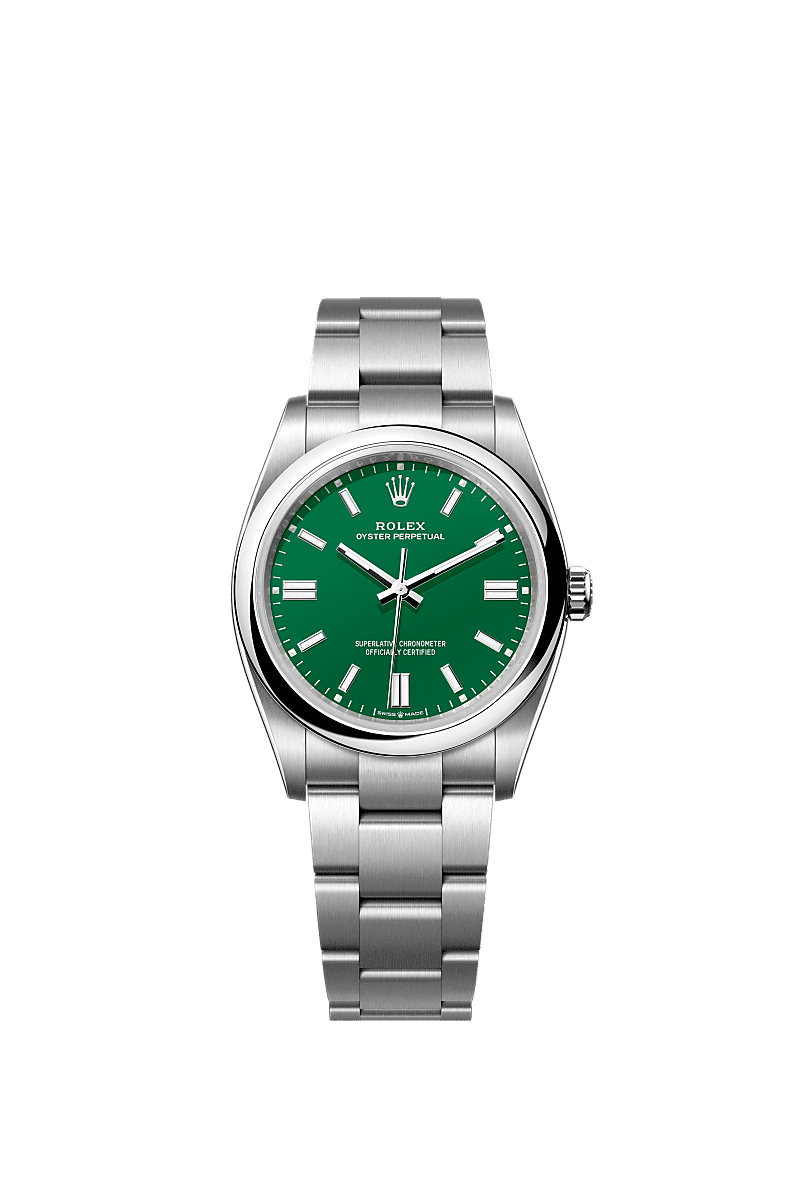 Rolex Stainless Steel Oyster Perpetual - 36mm - Green