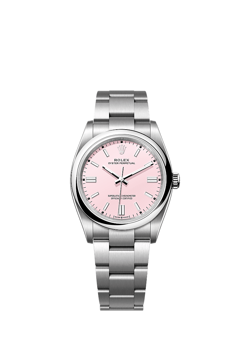 Rolex Stainless Steel Oyster Perpetual - 36mm - Candy pink