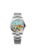 Rolex Stainless Steel Oyster Perpetual - 36mm - Turquoise blue, Celebration motif