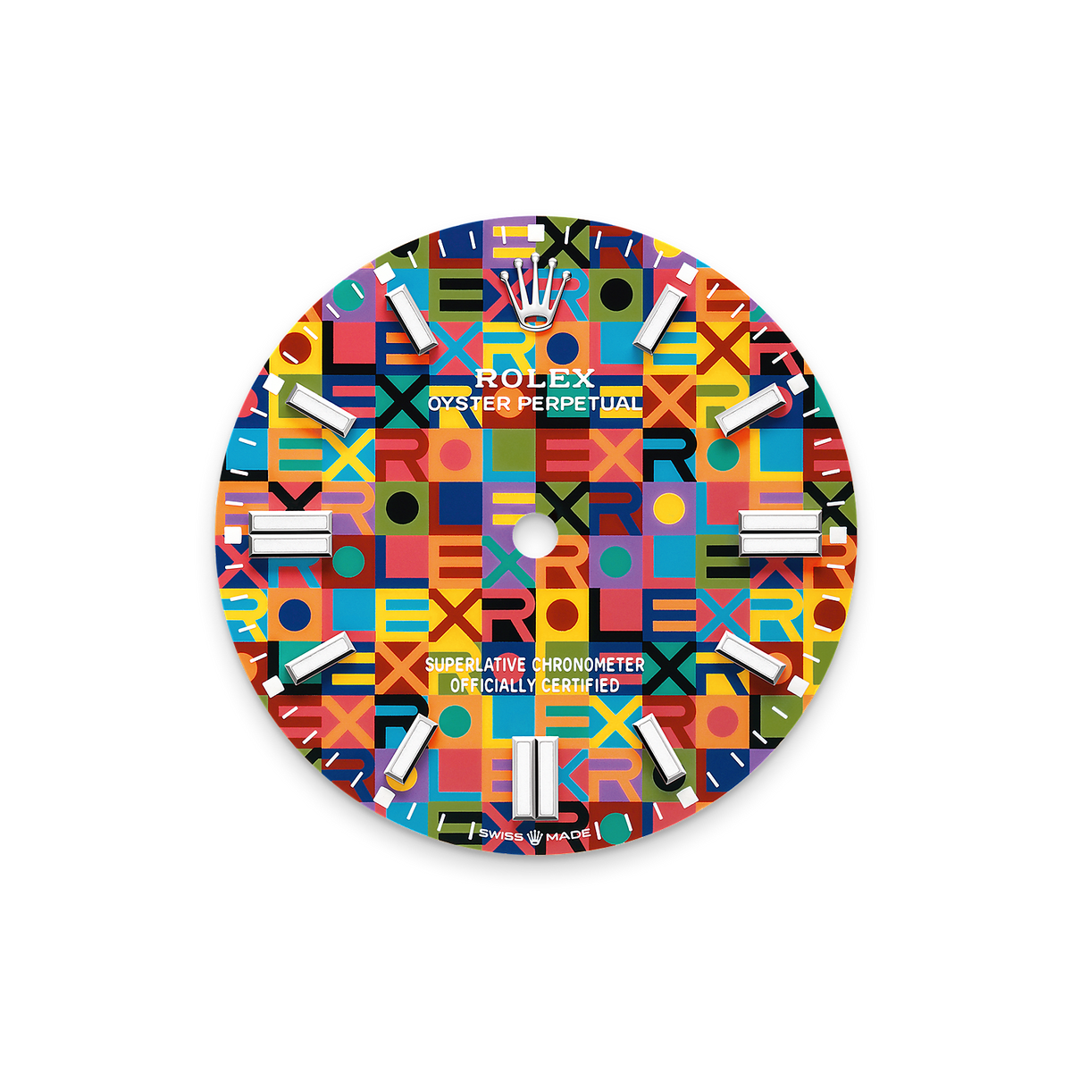 Oyster Perpetual multicoloured Jubilee motif dial