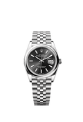 Rolex Stainless Steel Datejust - 36mm - Bright black - Jubilee
