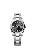 Rolex Stainless Steel Datejust - 36mm - Bright black - Oyster